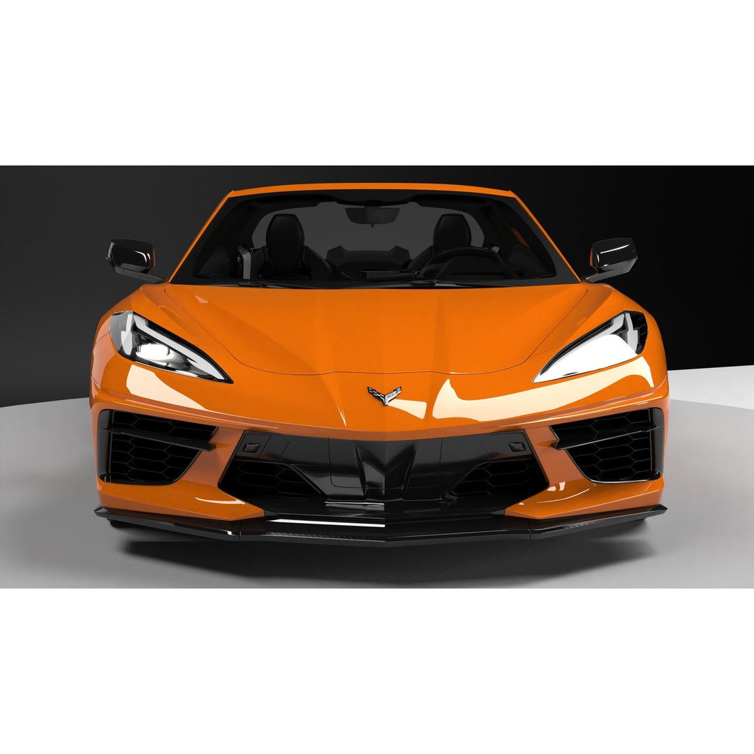 Chevrolet Corvette C8 3D Model – Low Poly Game-Ready Asset, FBX/OBJ - View 6