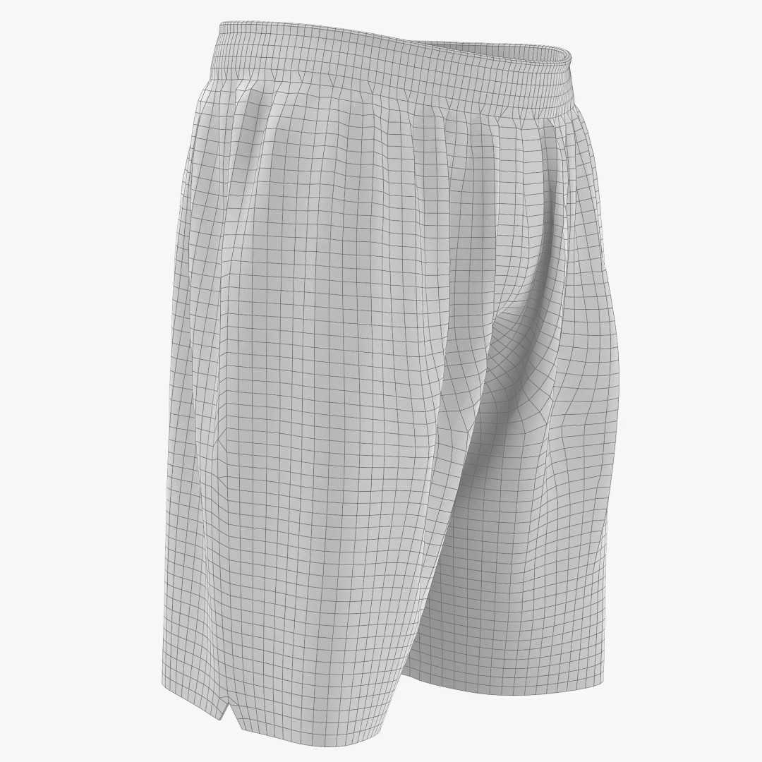 Shorts 3D Model – Low Poly Realistic Clothing, FBX, OBJ, Blender - View 10