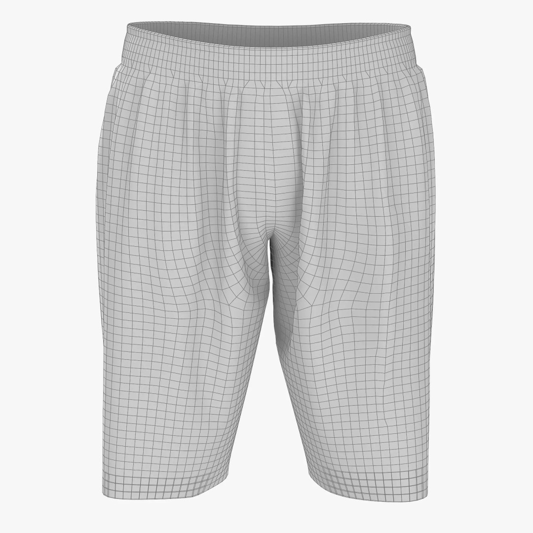 Shorts 3D Model – Low Poly Realistic Clothing, FBX, OBJ, Blender - View 12