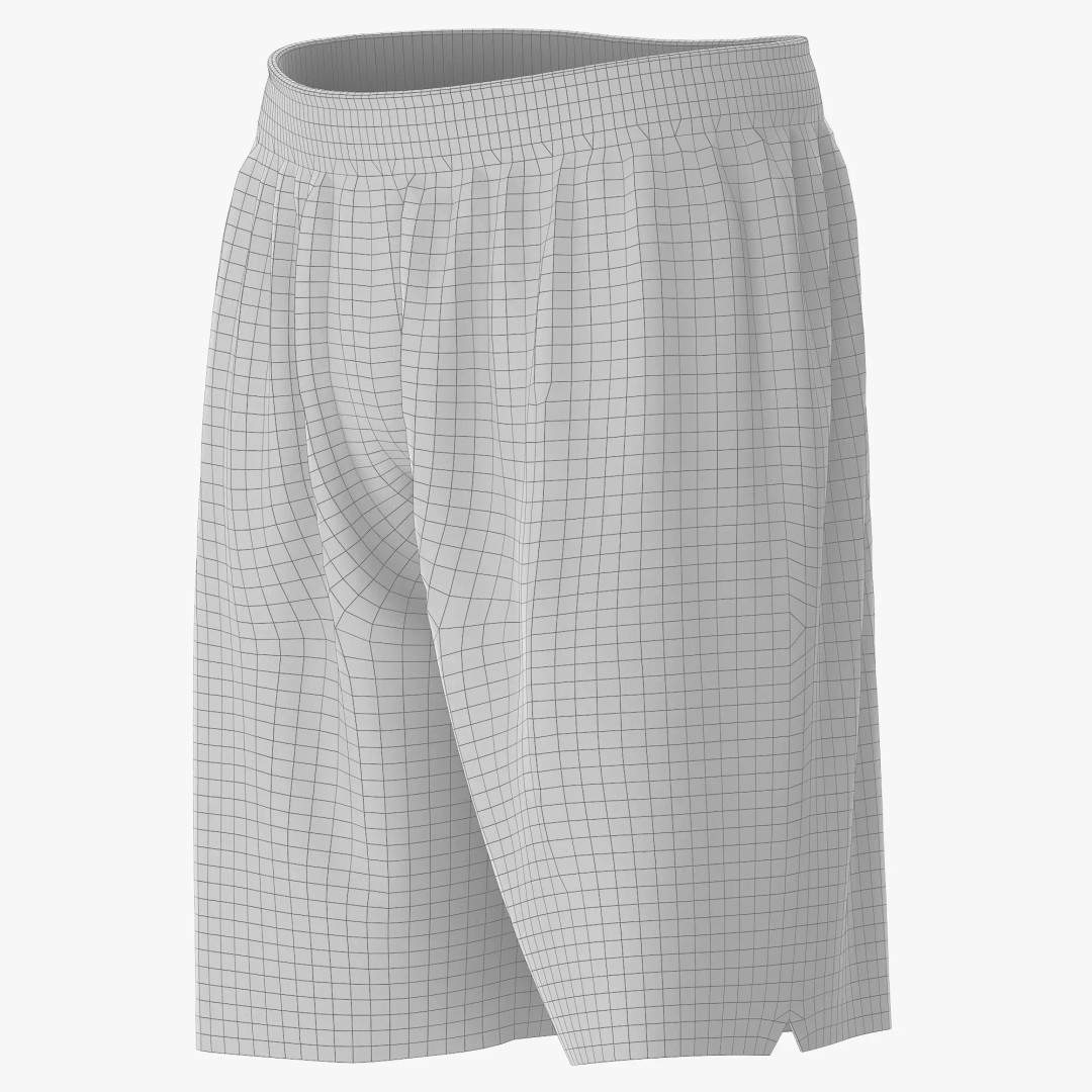 Shorts 3D Model – Low Poly Realistic Clothing, FBX, OBJ, Blender - View 8