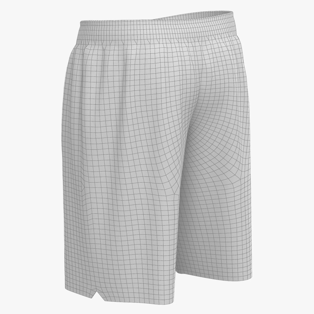 Shorts 3D Model – Low Poly Realistic Clothing, FBX, OBJ, Blender - View 9