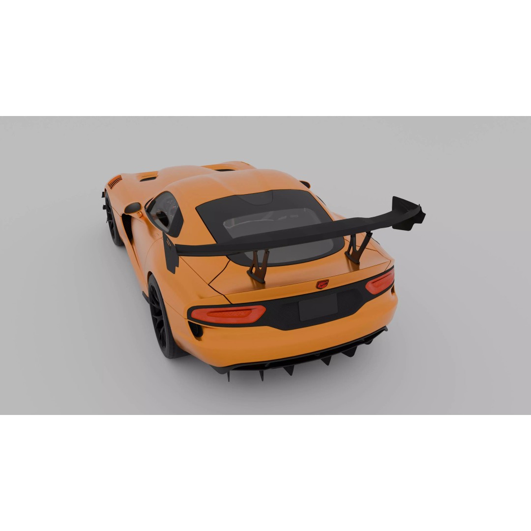 Dodge Viper ACR 3D Model – High Poly Racecar with PBR Textures, FBX/OBJ - View 10