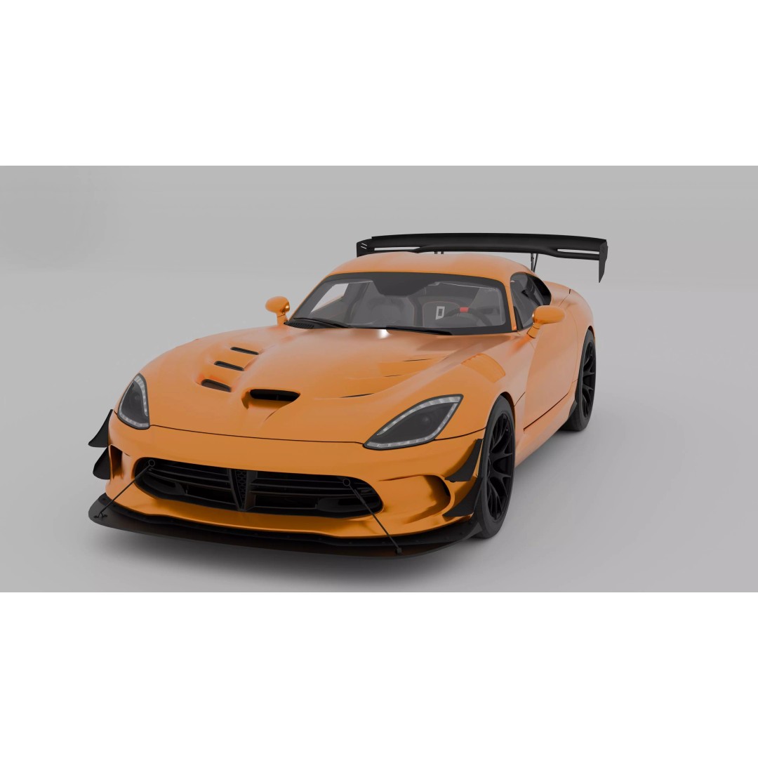 Dodge Viper ACR 3D Model – High Poly Racecar with PBR Textures, FBX/OBJ - View 2