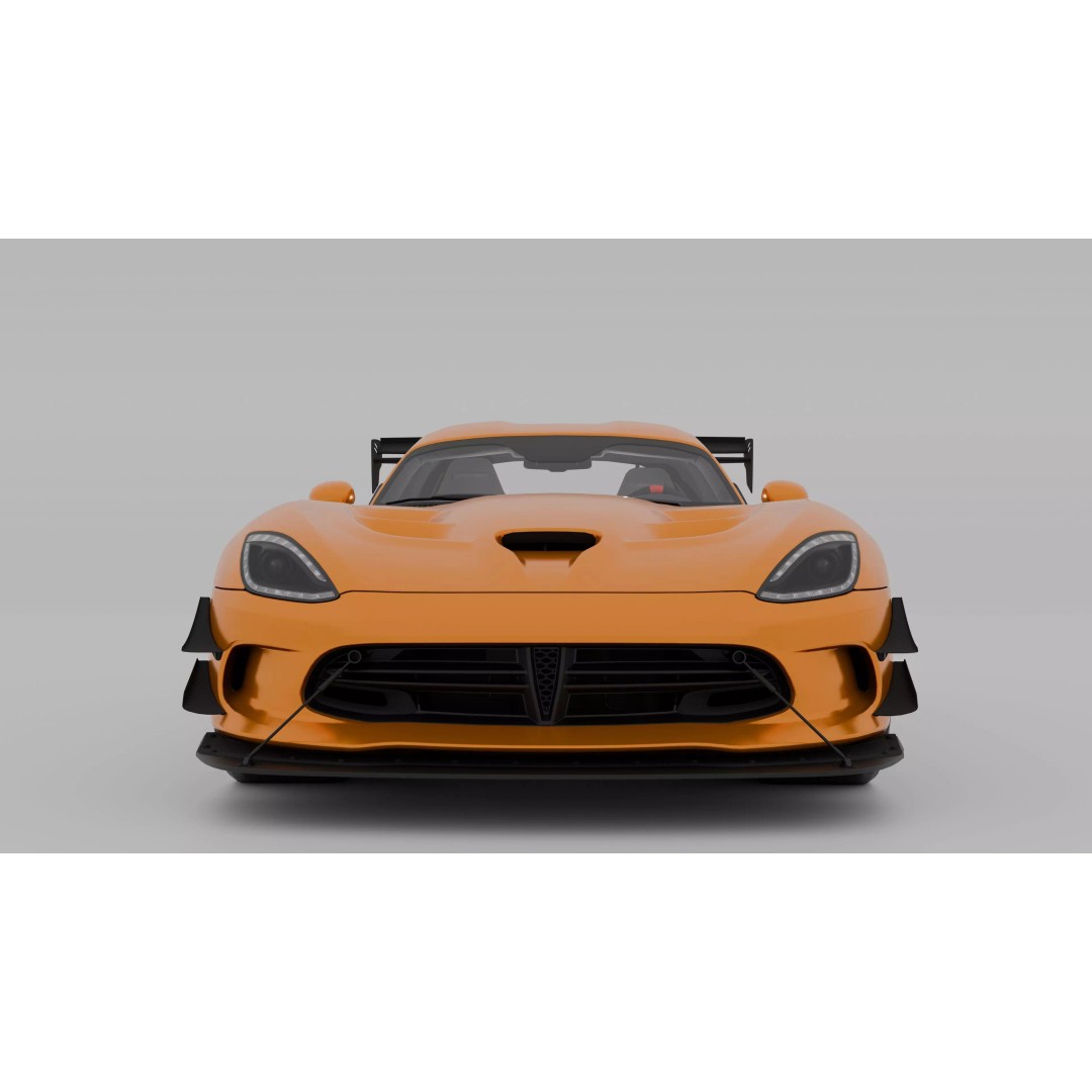 Dodge Viper ACR 3D Model – High Poly Racecar with PBR Textures, FBX/OBJ - View 4