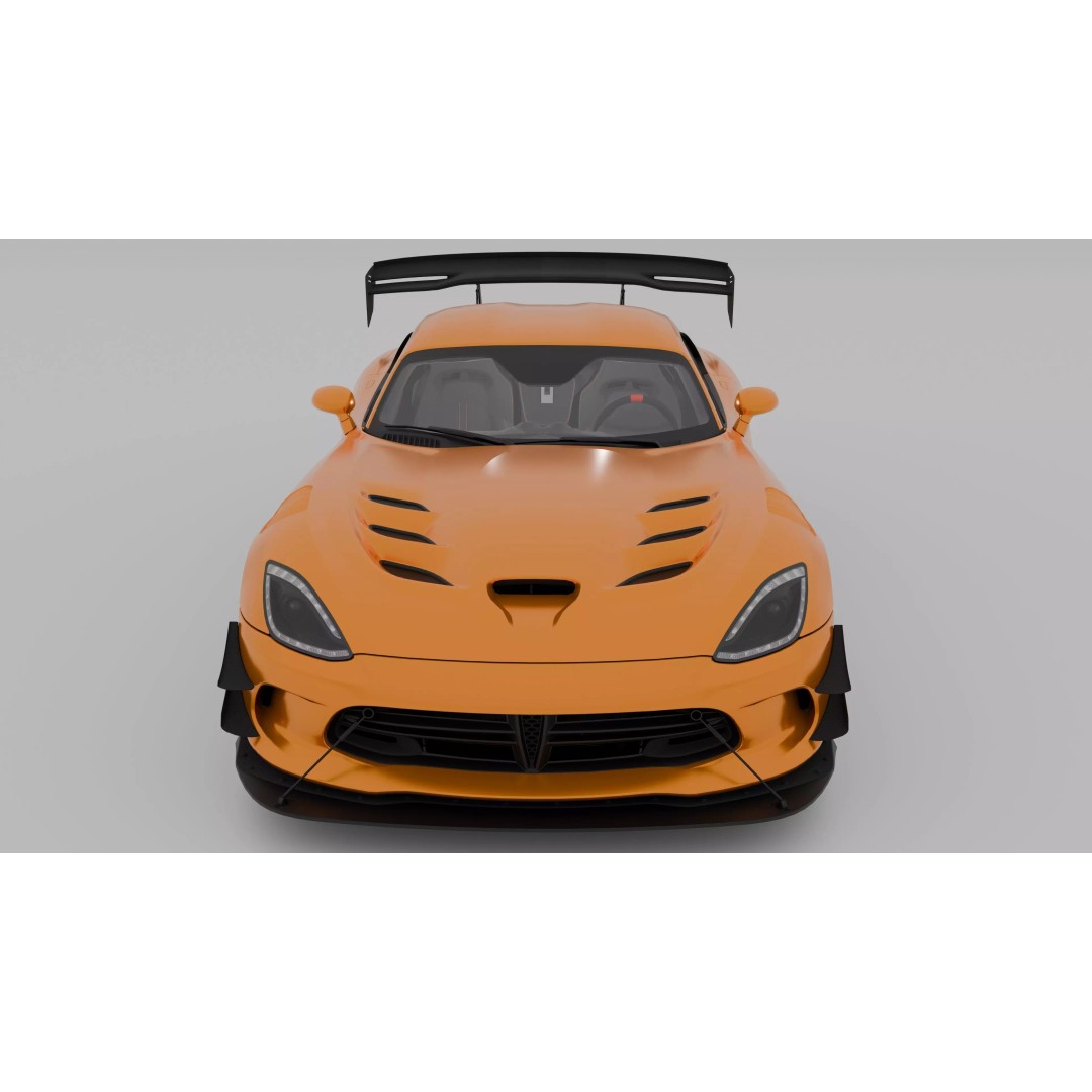 Dodge Viper ACR 3D Model – High Poly Racecar with PBR Textures, FBX/OBJ - View 5