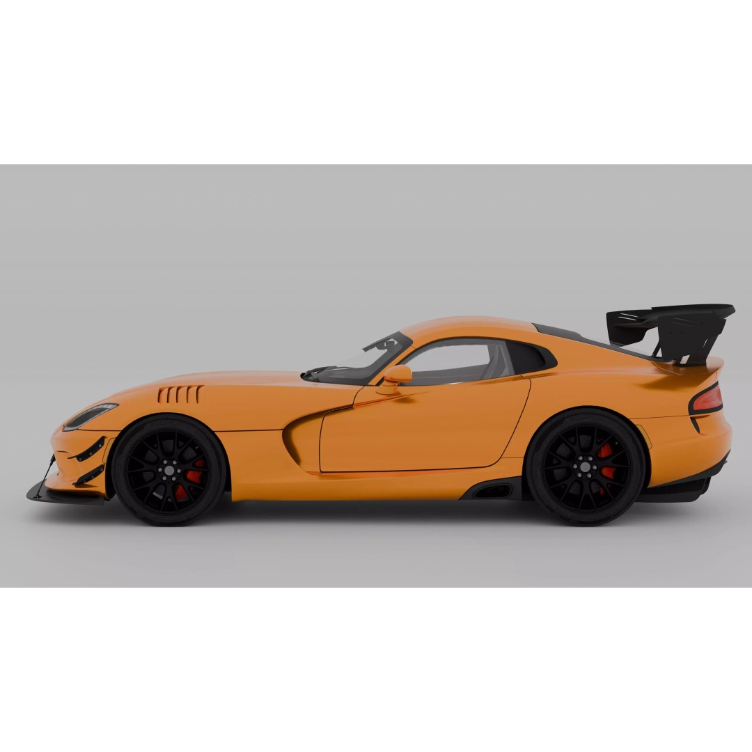 Dodge Viper ACR 3D Model – High Poly Racecar with PBR Textures, FBX/OBJ - View 7