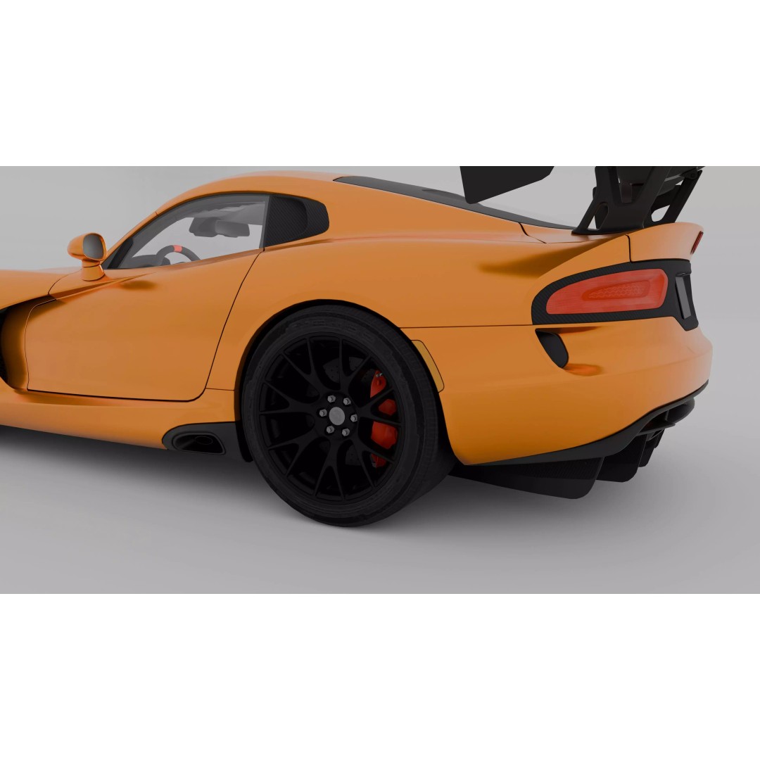 Dodge Viper ACR 3D Model – High Poly Racecar with PBR Textures, FBX/OBJ - View 9