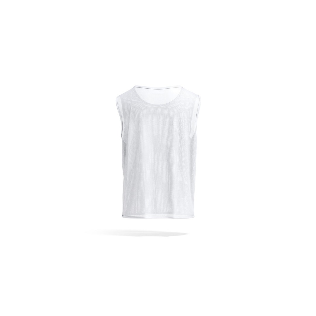 White Football Team Practice Vest 3D Model – PBR Game Asset, FBX, OBJ - View 4