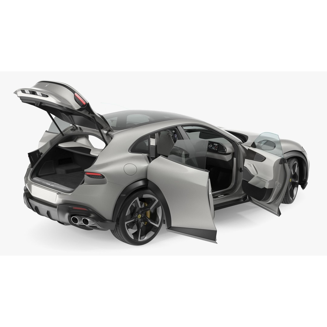2023 Ferrari Purosangue 3D Model – Rigged SUV Asset, FBX - View 12
