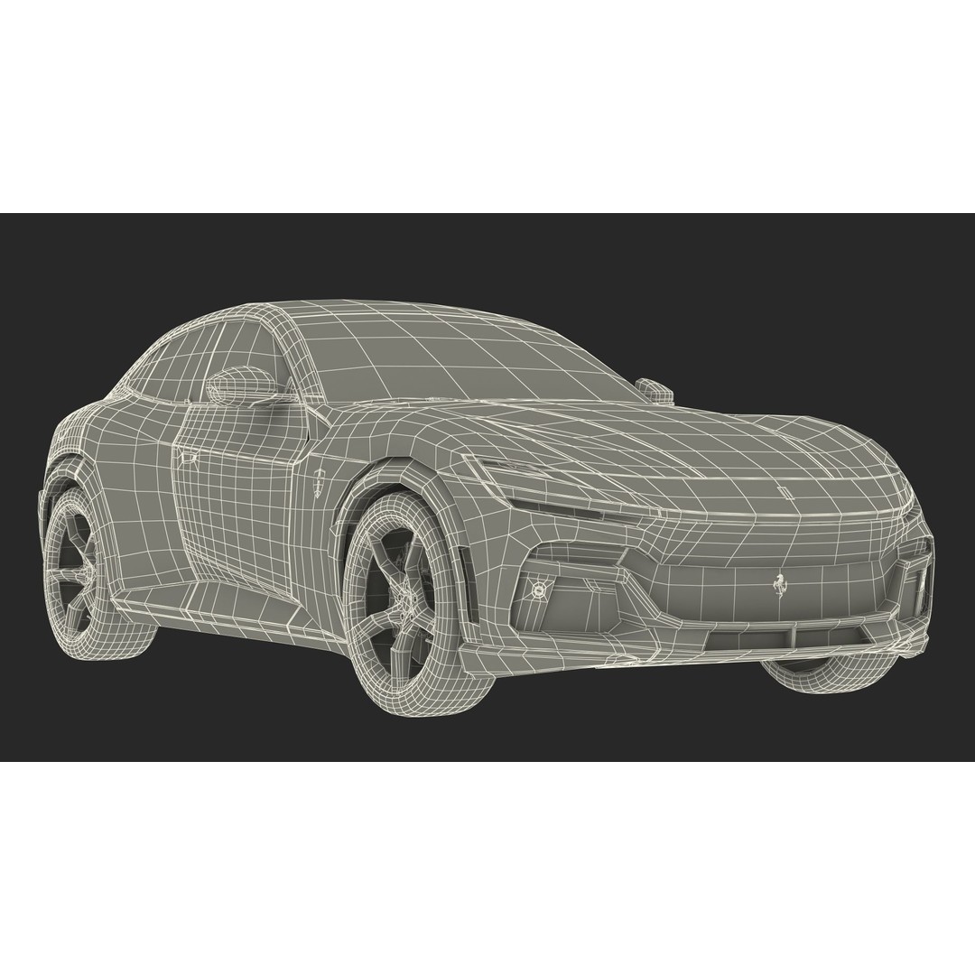 2023 Ferrari Purosangue 3D Model – Rigged SUV Asset, FBX - View 32