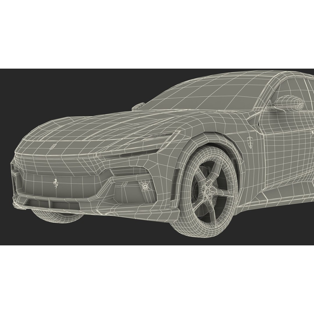 2023 Ferrari Purosangue 3D Model – Rigged SUV Asset, FBX - View 36