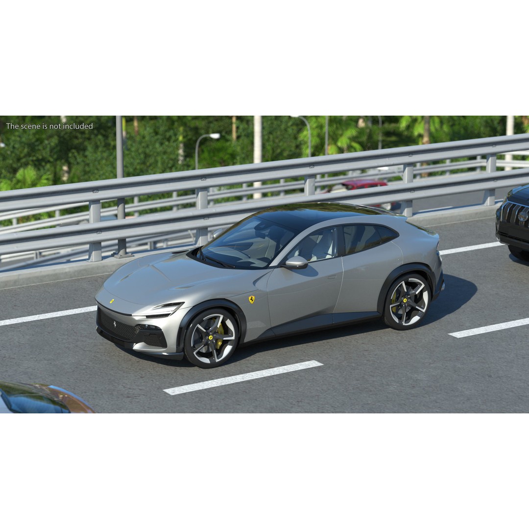 2023 Ferrari Purosangue 3D Model – Rigged SUV Asset, FBX - View 5