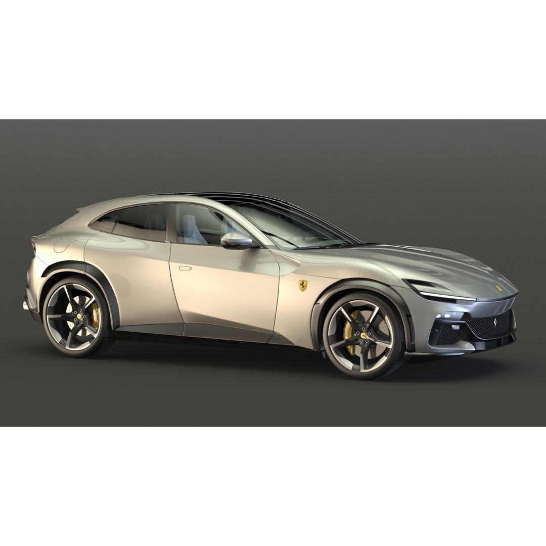 2023 Ferrari Purosangue 3D Model – Rigged SUV Asset, FBX - View 7