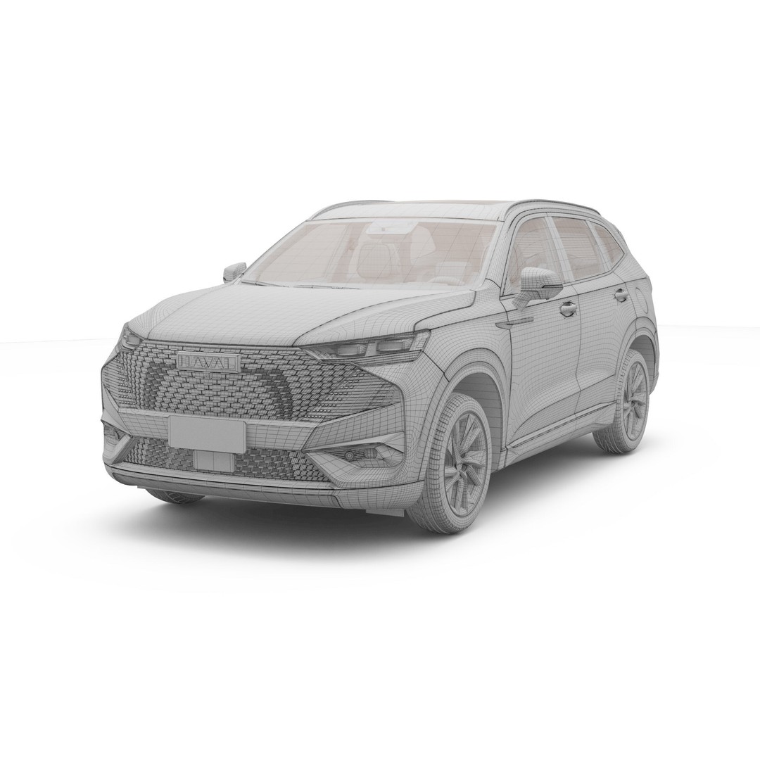 2024 GWM Haval H6 HEV 3D Model – High Poly SUV, FBX, Blender - View 17