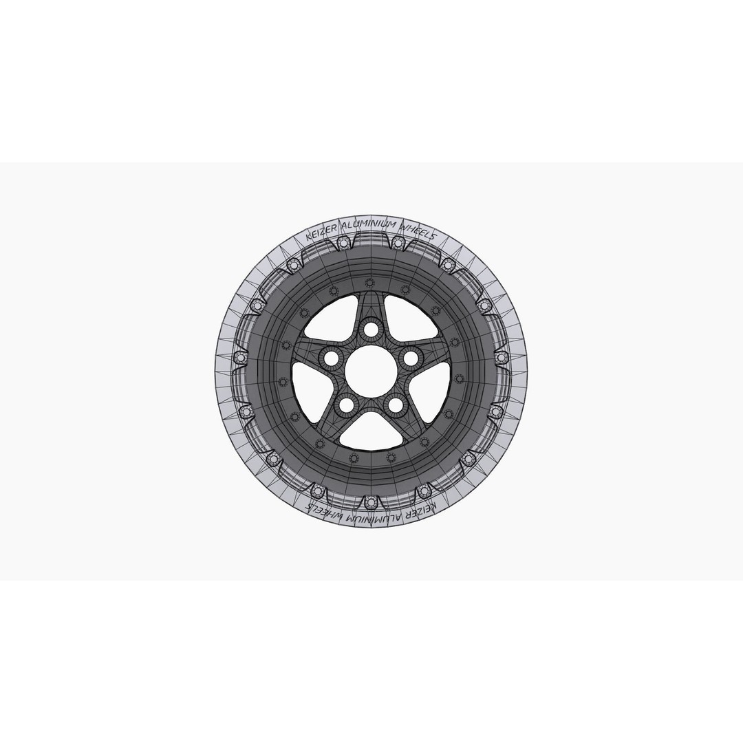 Keizer Verbrand Forged Drag Wheel 3D Model – Low Poly Game Asset, FBX - View 12