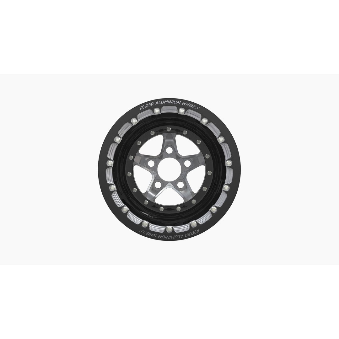 Keizer Verbrand Forged Drag Wheel 3D Model – Low Poly Game Asset, FBX - View 3
