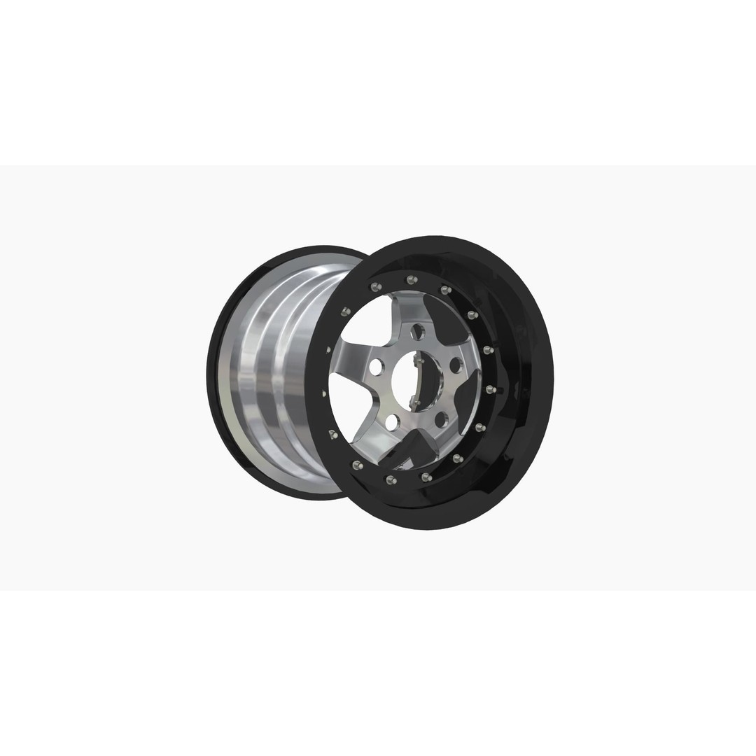 Keizer Verbrand Forged Drag Wheel 3D Model – Low Poly Game Asset, FBX - View 5