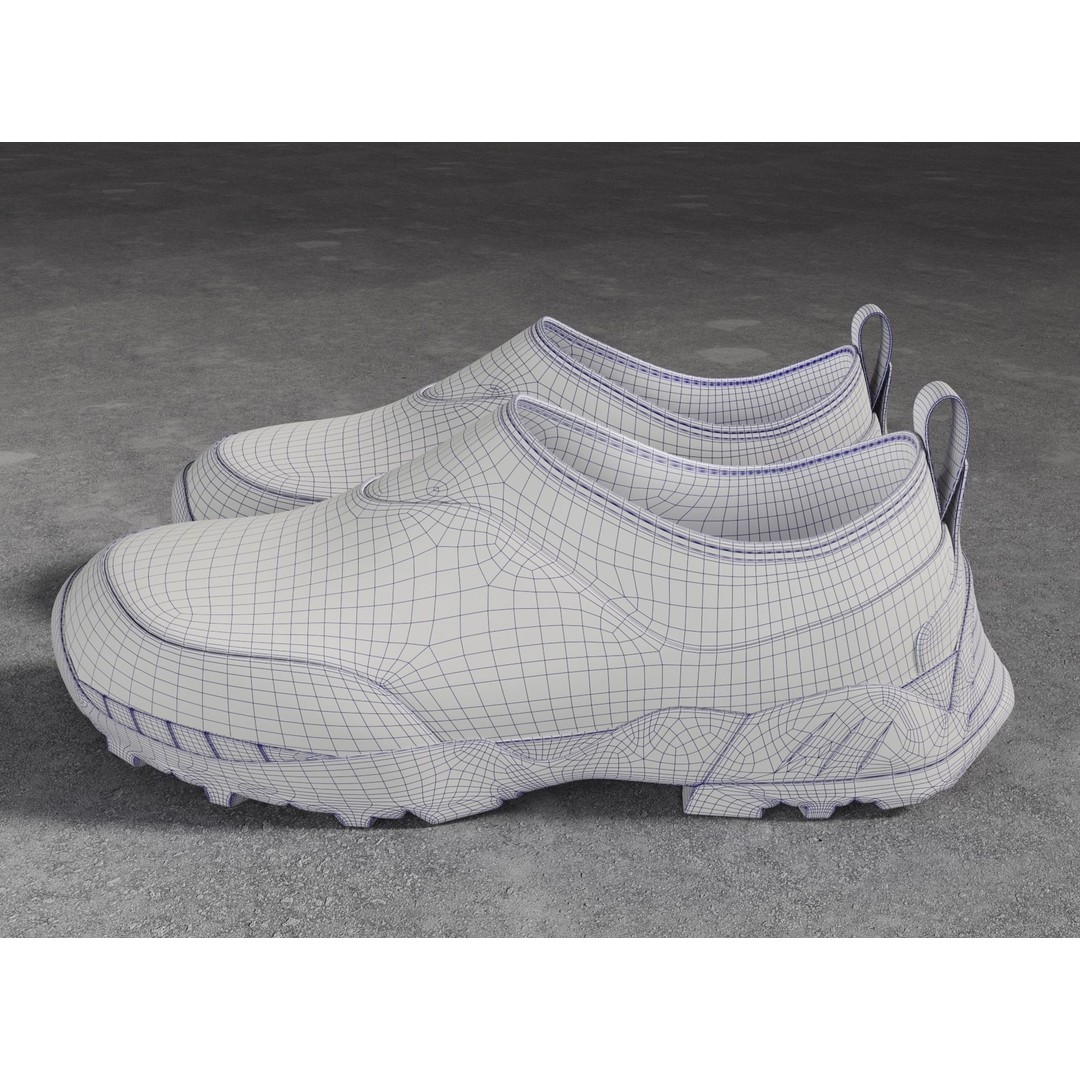 Sneakers 3D Model – Low Poly Game Ready Footwear, FBX, OBJ - View 10