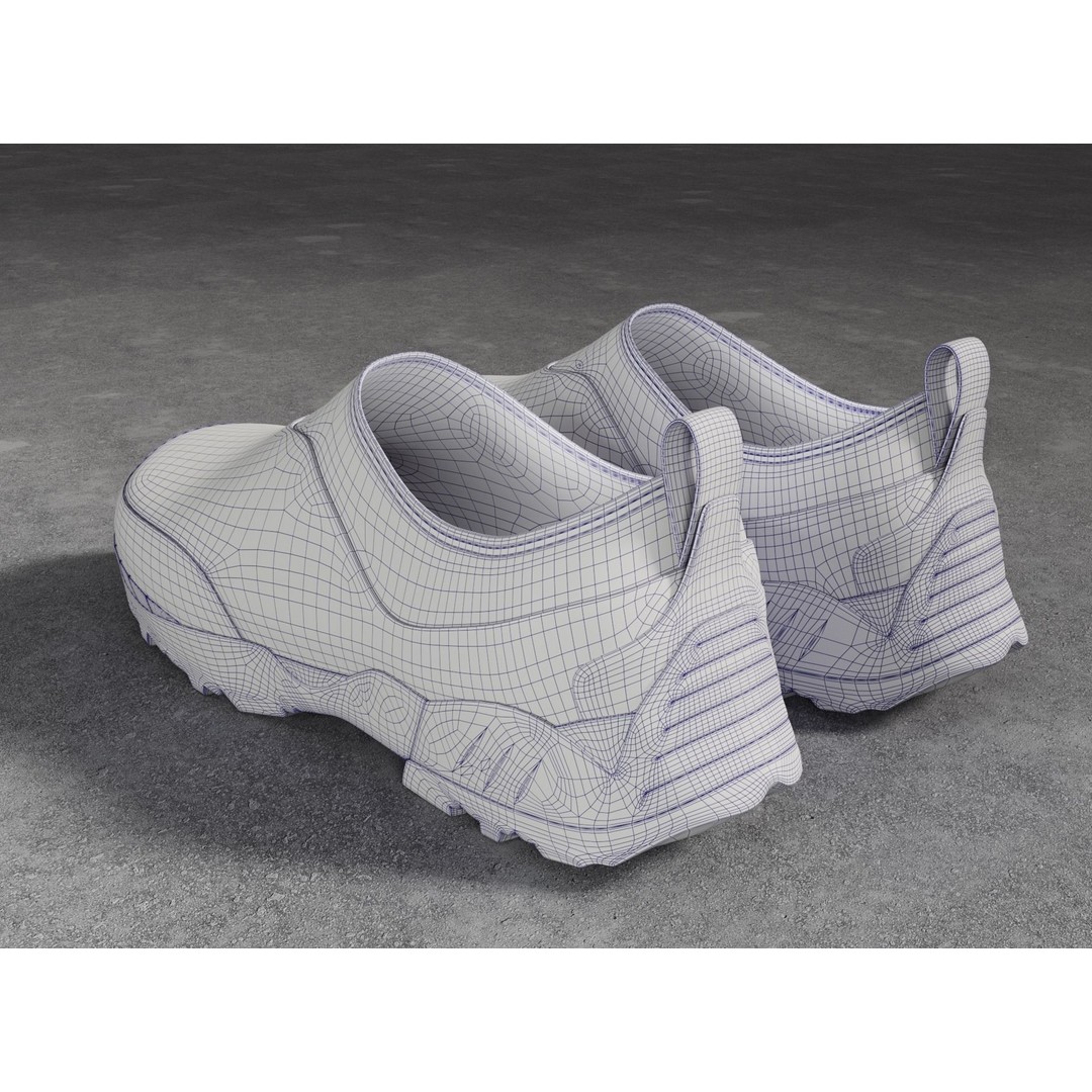Sneakers 3D Model – Low Poly Game Ready Footwear, FBX, OBJ - View 11