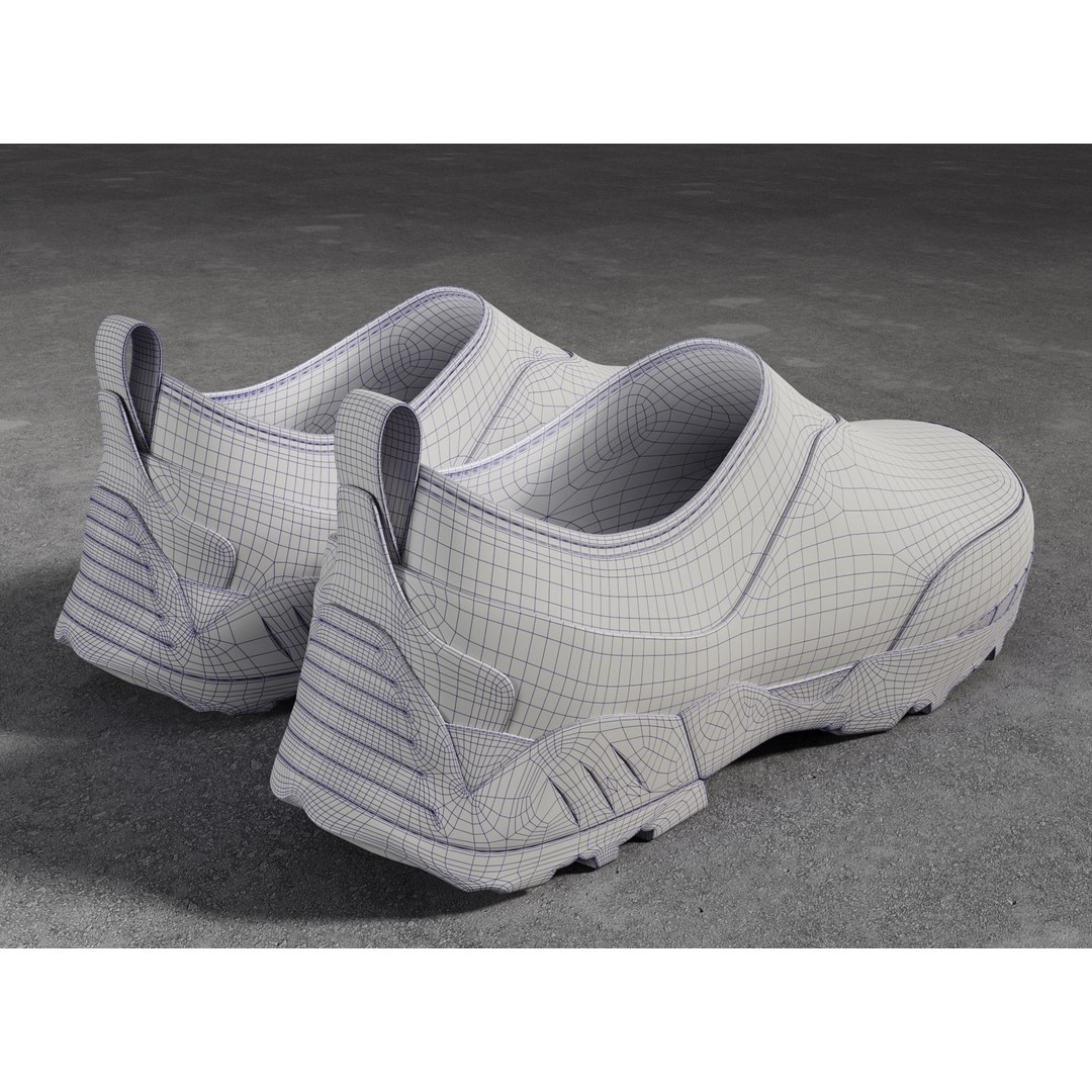 Sneakers 3D Model – Low Poly Game Ready Footwear, FBX, OBJ - View 13