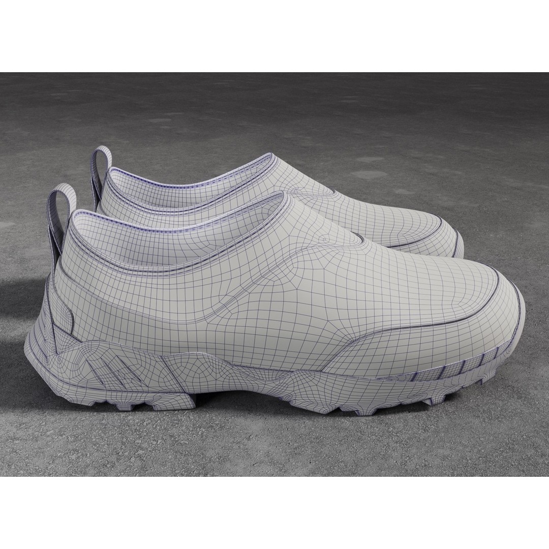 Sneakers 3D Model – Low Poly Game Ready Footwear, FBX, OBJ - View 14