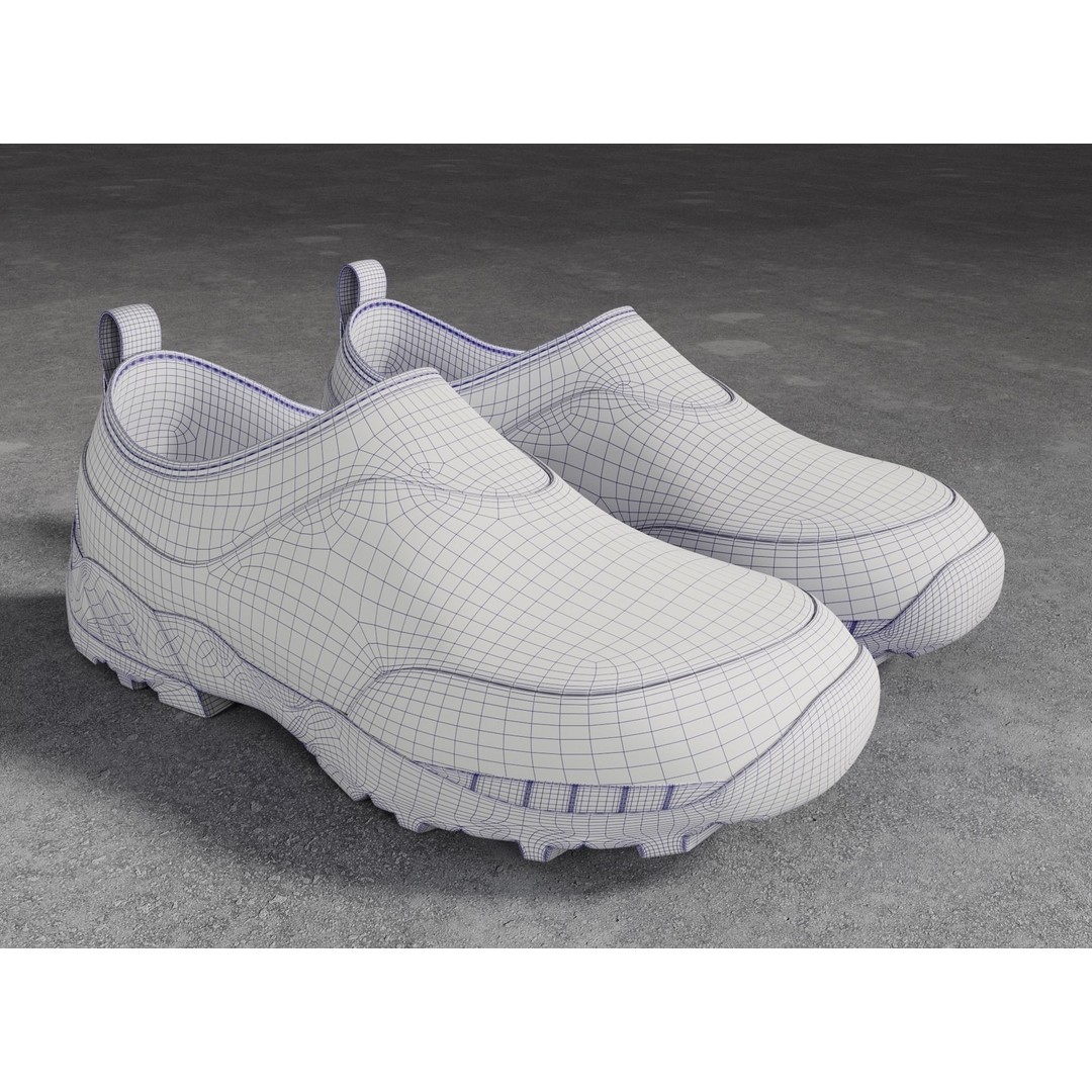 Sneakers 3D Model – Low Poly Game Ready Footwear, FBX, OBJ - View 15