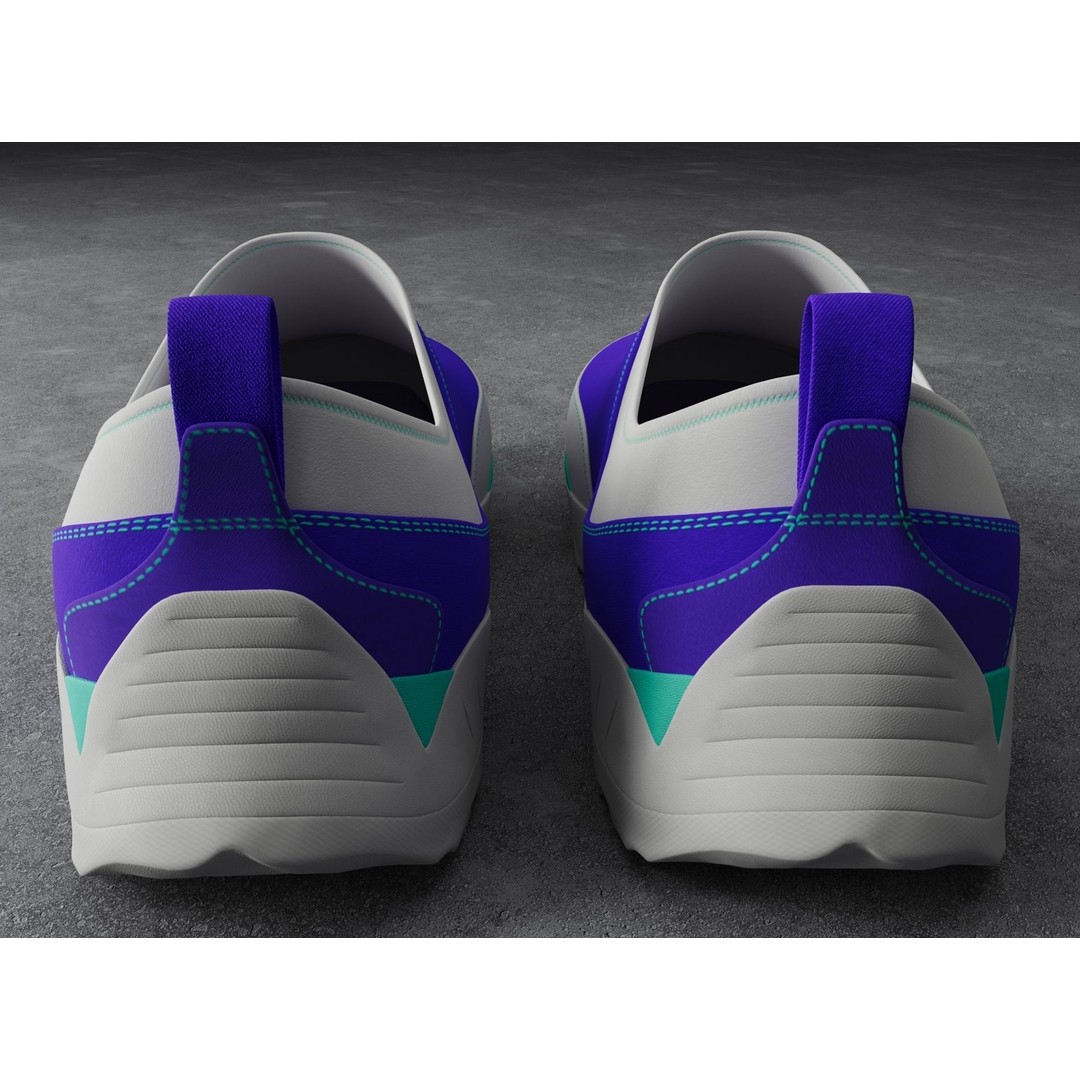 Sneakers 3D Model – Low Poly Game Ready Footwear, FBX, OBJ - View 4