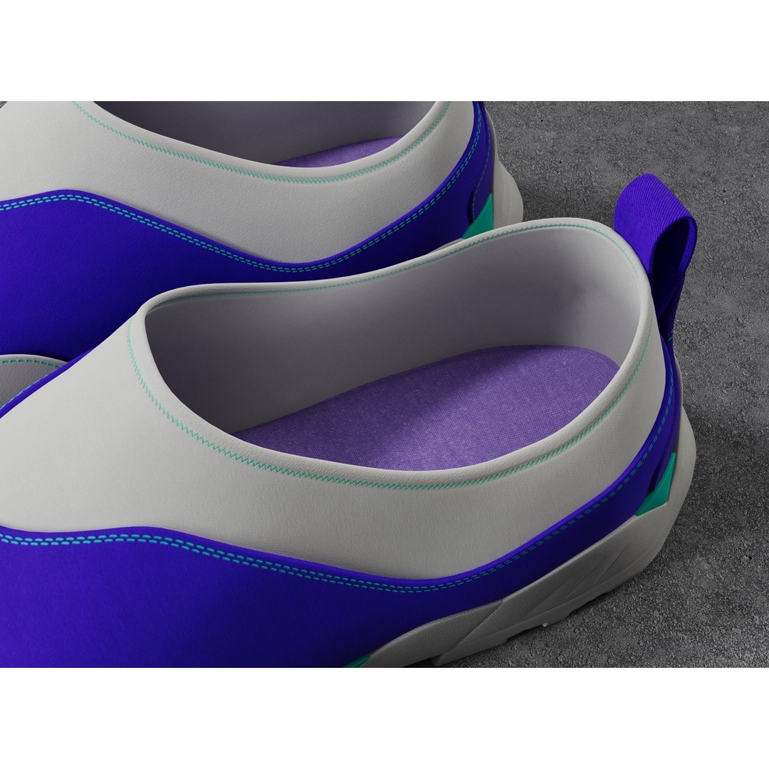 Sneakers 3D Model – Low Poly Game Ready Footwear, FBX, OBJ - View 5