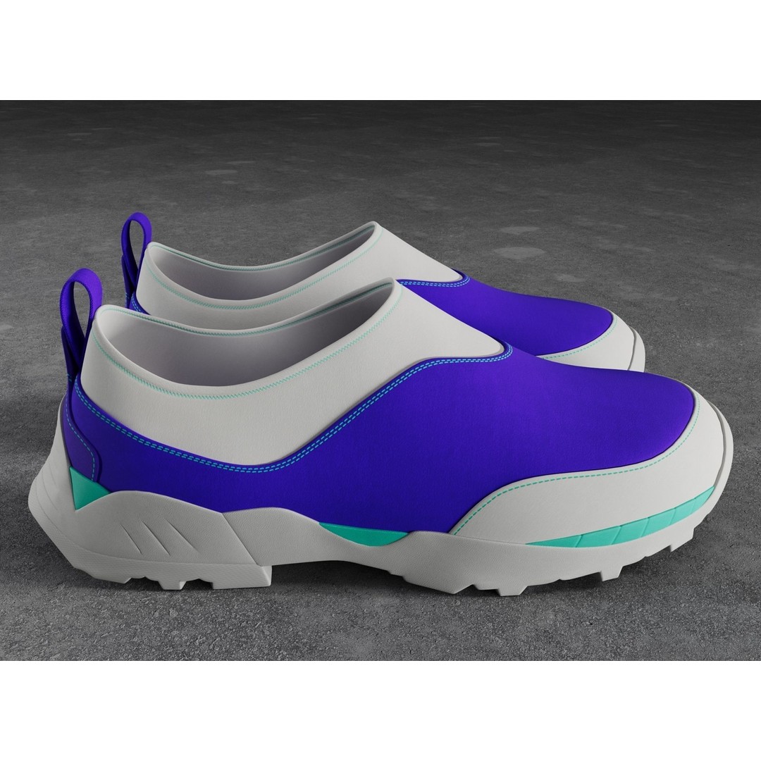 Sneakers 3D Model – Low Poly Game Ready Footwear, FBX, OBJ - View 6