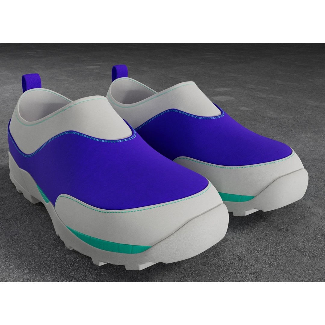 Sneakers 3D Model – Low Poly Game Ready Footwear, FBX, OBJ - View 7