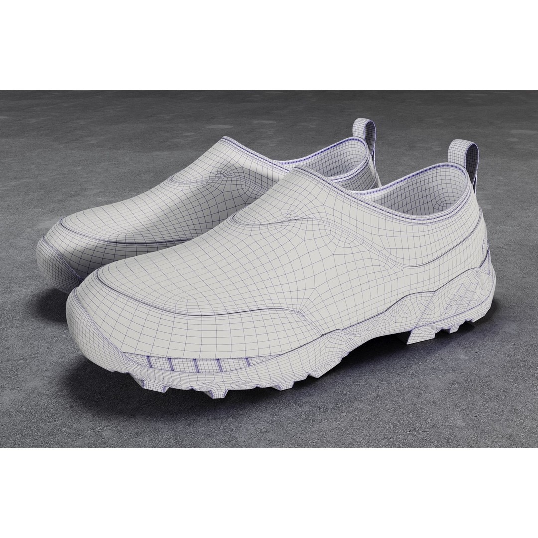 Sneakers 3D Model – Low Poly Game Ready Footwear, FBX, OBJ - View 9