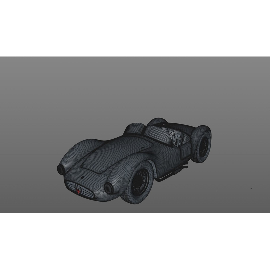 Maserati A6GCS 53 Spyder 3D Model – High Detail Antique Vehicle, FBX