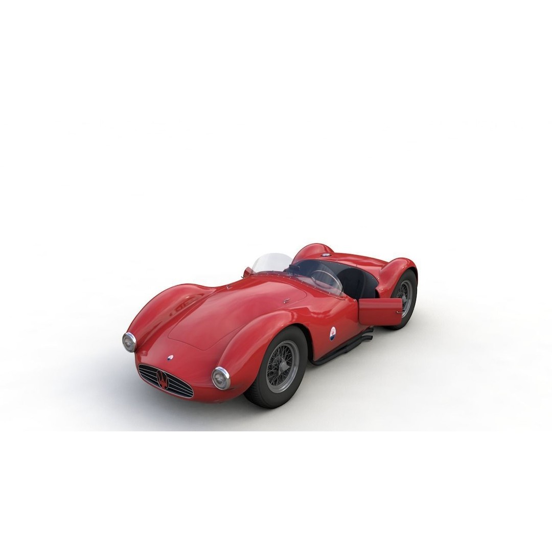 Maserati A6GCS 53 Spyder 3D Model – High Detail Antique Vehicle, FBX - View 3