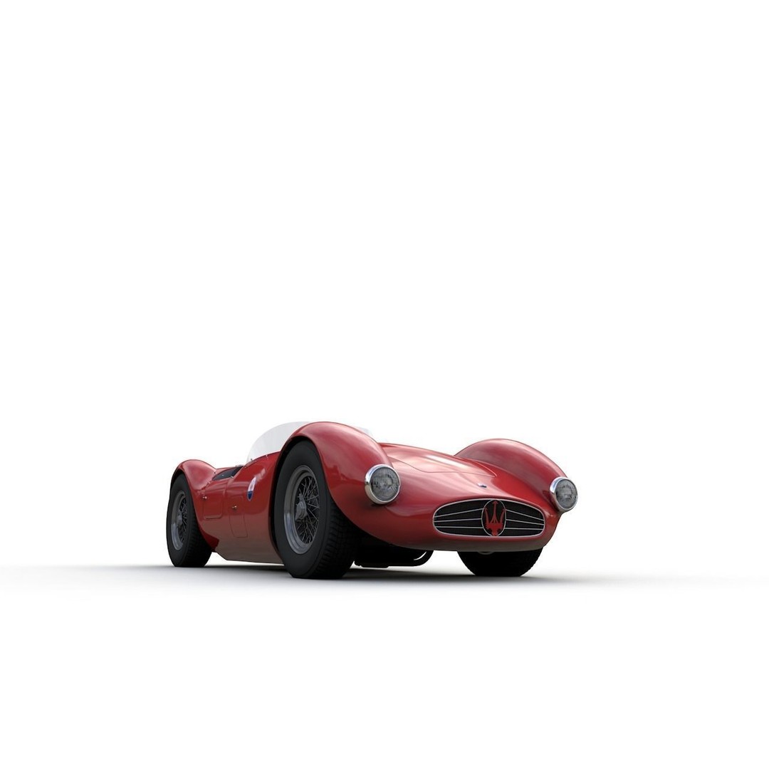 Maserati A6GCS 53 Spyder 3D Model – High Detail Antique Vehicle, FBX - View 4
