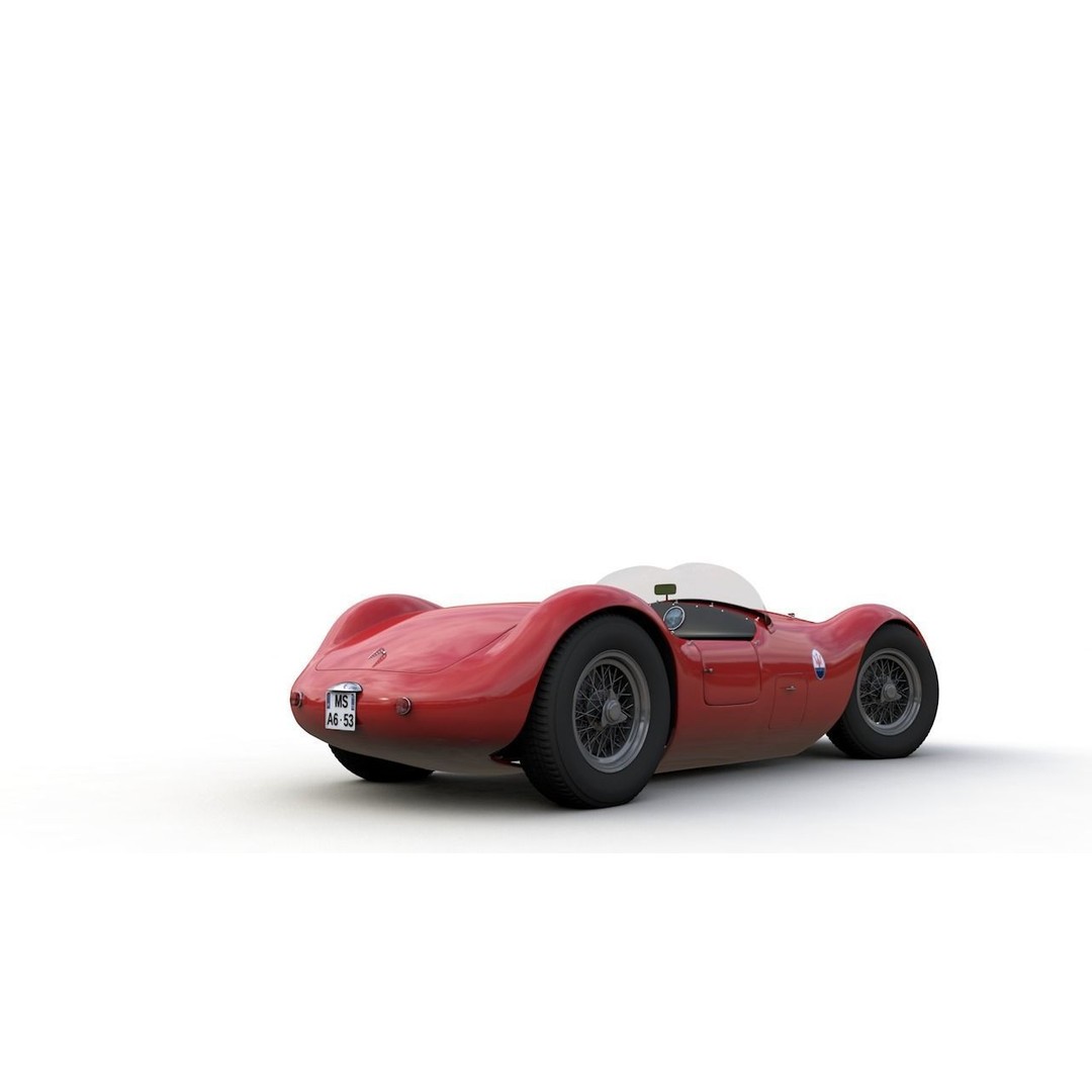 Maserati A6GCS 53 Spyder 3D Model – High Detail Antique Vehicle, FBX - View 6