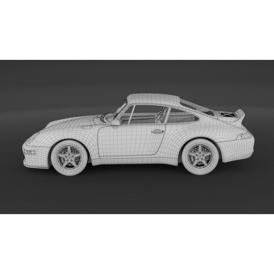Porsche 993 Gunther Werks 400R 3D Model – High Poly Game Asset, FBX/OBJ - View 11