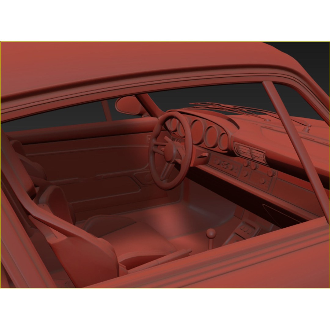 Porsche 993 Gunther Werks 400R 3D Model – High Poly Game Asset, FBX/OBJ - View 12