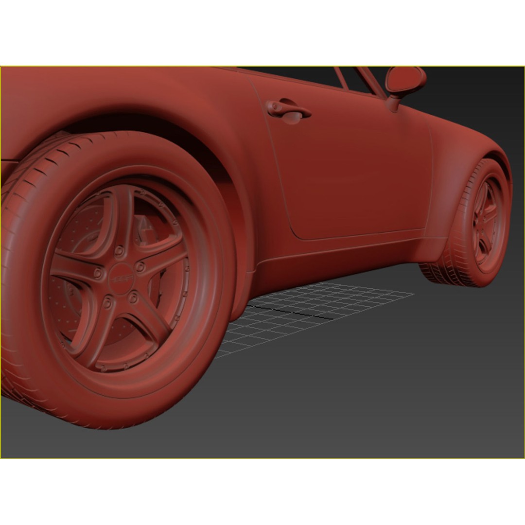 Porsche 993 Gunther Werks 400R 3D Model – High Poly Game Asset, FBX/OBJ - View 13