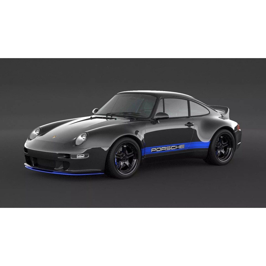 Porsche 993 Gunther Werks 400R 3D Model – High Poly Game Asset, FBX/OBJ - View 2