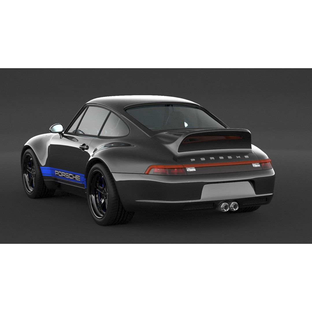 Porsche 993 Gunther Werks 400R 3D Model – High Poly Game Asset, FBX/OBJ - View 5