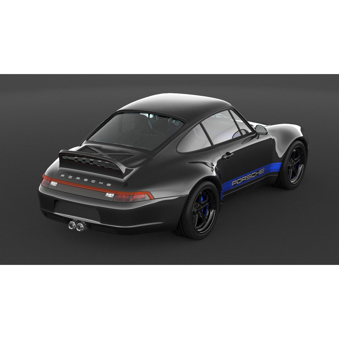 Porsche 993 Gunther Werks 400R 3D Model – High Poly Game Asset, FBX/OBJ - View 8