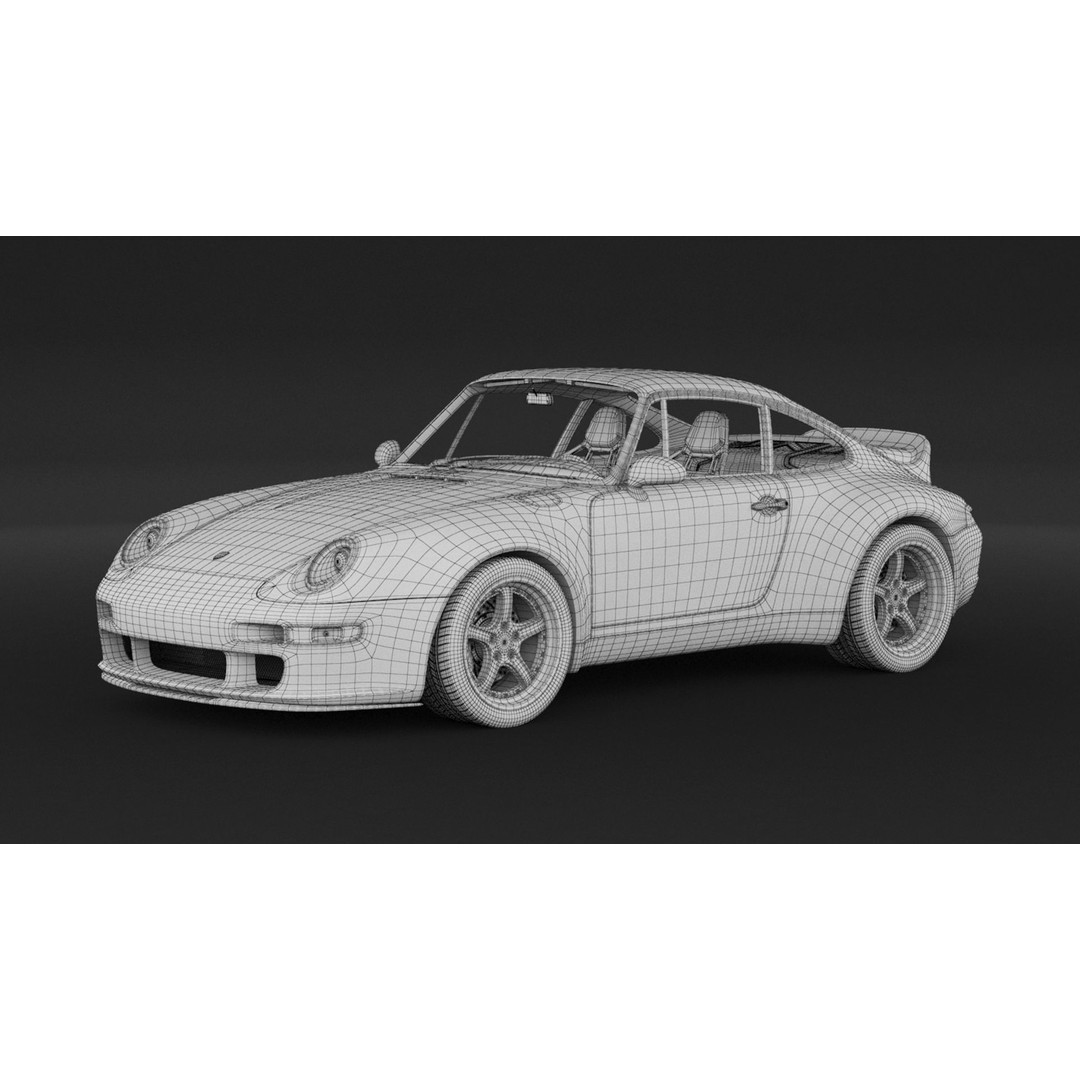 Porsche 993 Gunther Werks 400R 3D Model – High Poly Game Asset, FBX/OBJ - View 9
