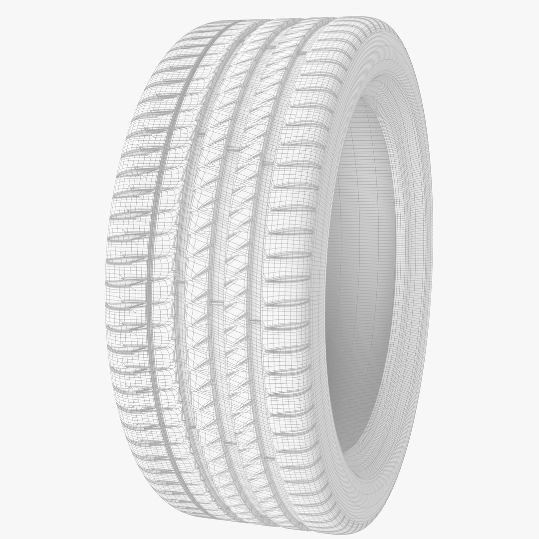 Michelin Pilot Sport 4 Tire 3D Model – High Poly PBR Asset, FBX, OBJ - View 12
