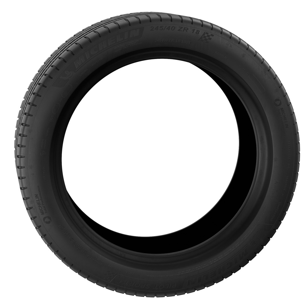 Michelin Pilot Sport 4 Tire 3D Model – High Poly PBR Asset, FBX, OBJ - View 36