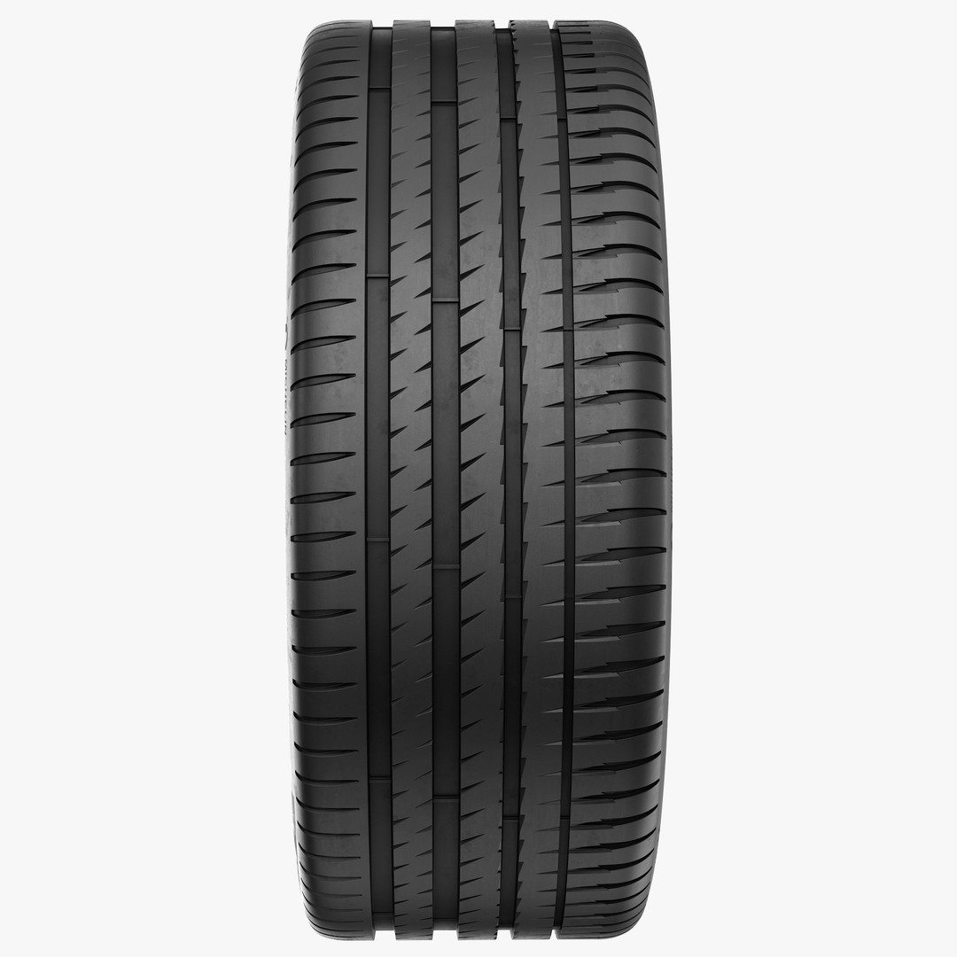 Michelin Pilot Sport 4 Tire 3D Model – High Poly PBR Asset, FBX, OBJ - View 4