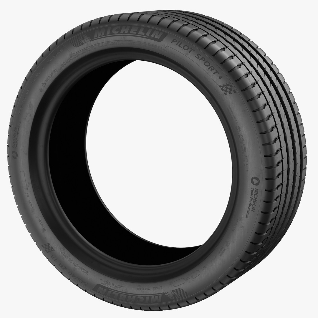 Michelin Pilot Sport 4 Tire 3D Model – High Poly PBR Asset, FBX, OBJ - View 5