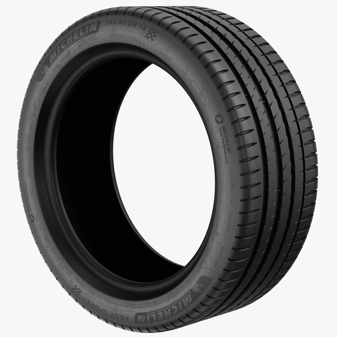 Michelin Pilot Sport 4 Tire 3D Model – High Poly PBR Asset, FBX, OBJ - View 6