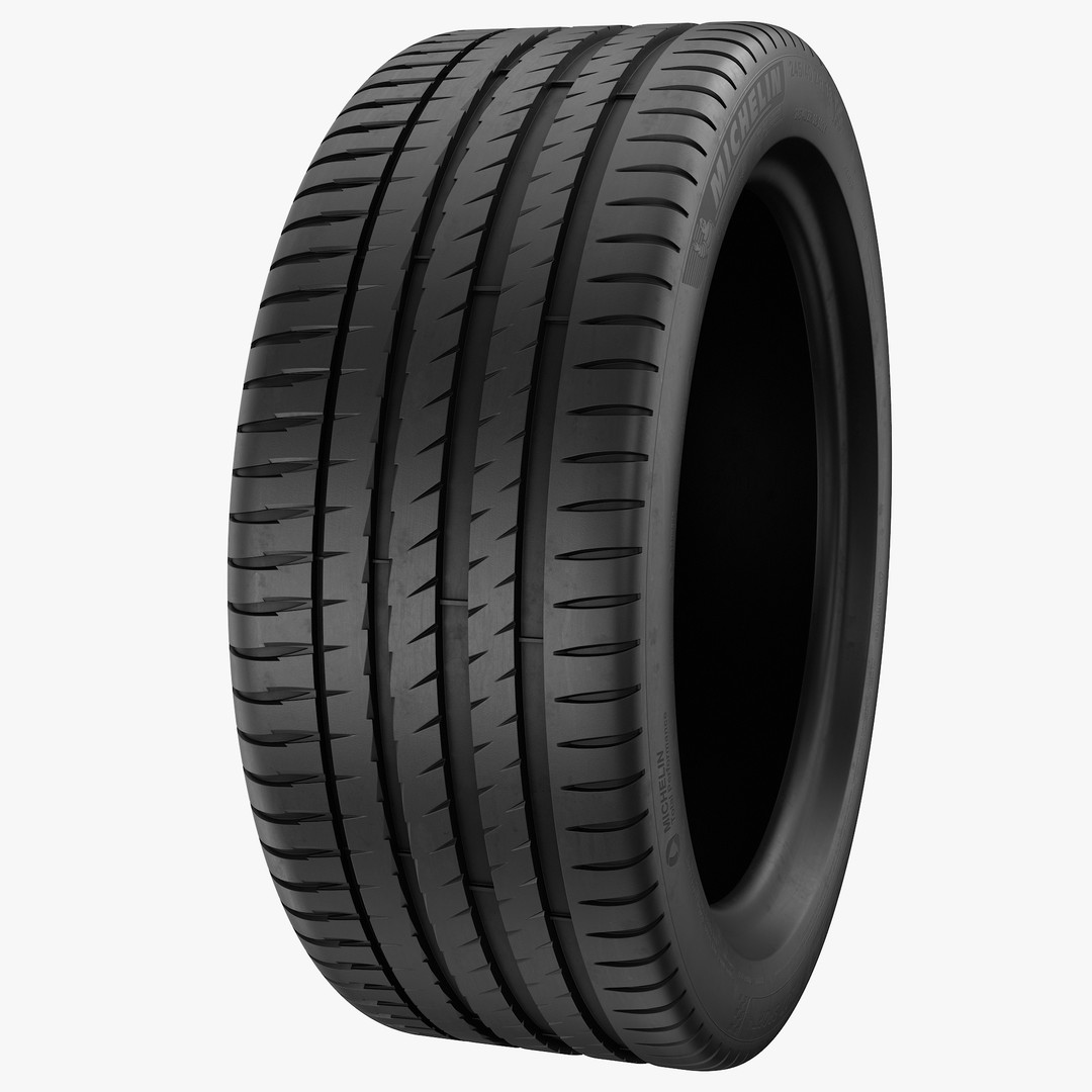 Michelin Pilot Sport 4 Tire 3D Model – High Poly PBR Asset, FBX, OBJ - View 7