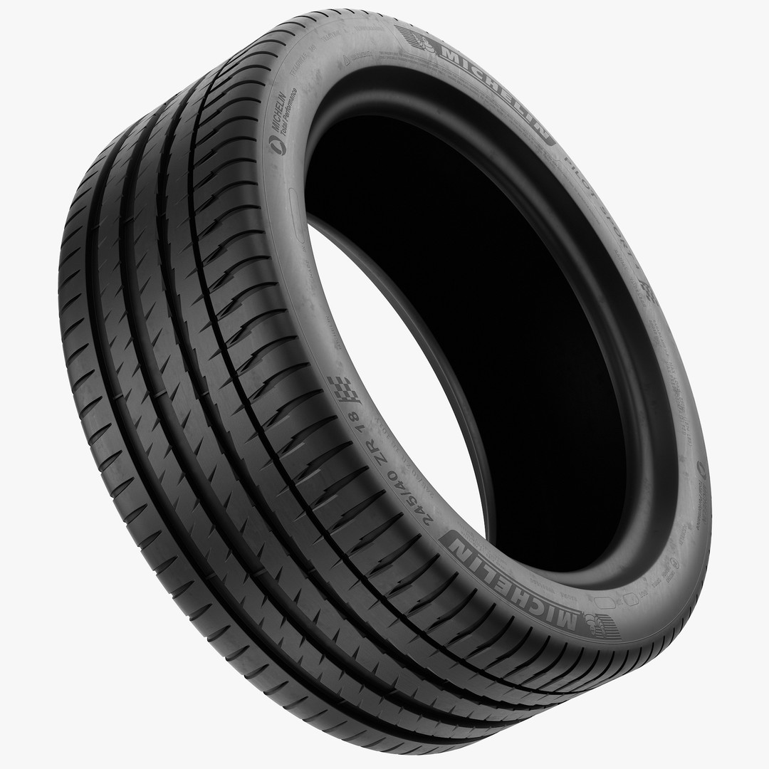 Michelin Pilot Sport 4 Tire 3D Model – High Poly PBR Asset, FBX, OBJ - View 8
