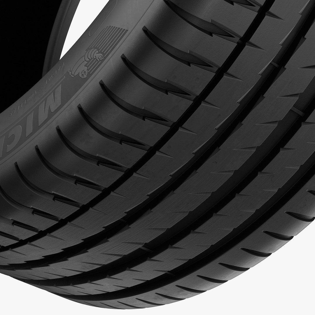 Michelin Pilot Sport 4 Tire 3D Model – High Poly PBR Asset, FBX, OBJ - View 9